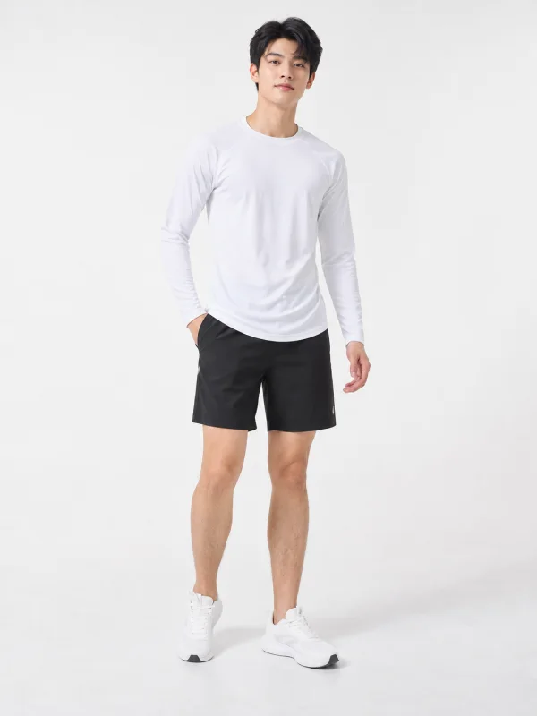 Áo Thể Thao Body Dài Tay Nam Màu Trắng