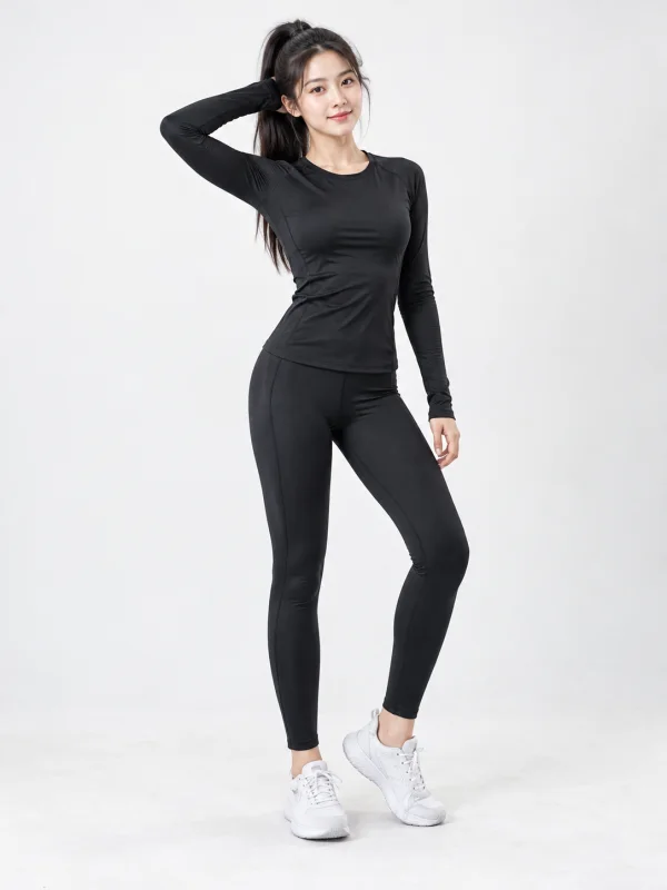 Áo Thể Thao Dài Tay Body Cao Cấp Màu Đen