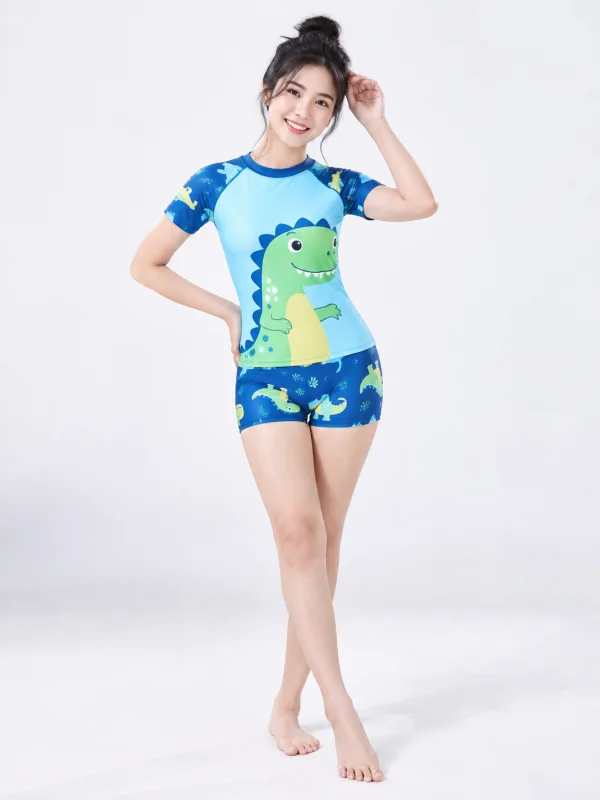 Bộ Bơi Trẻ Em Khủng Long Xanh