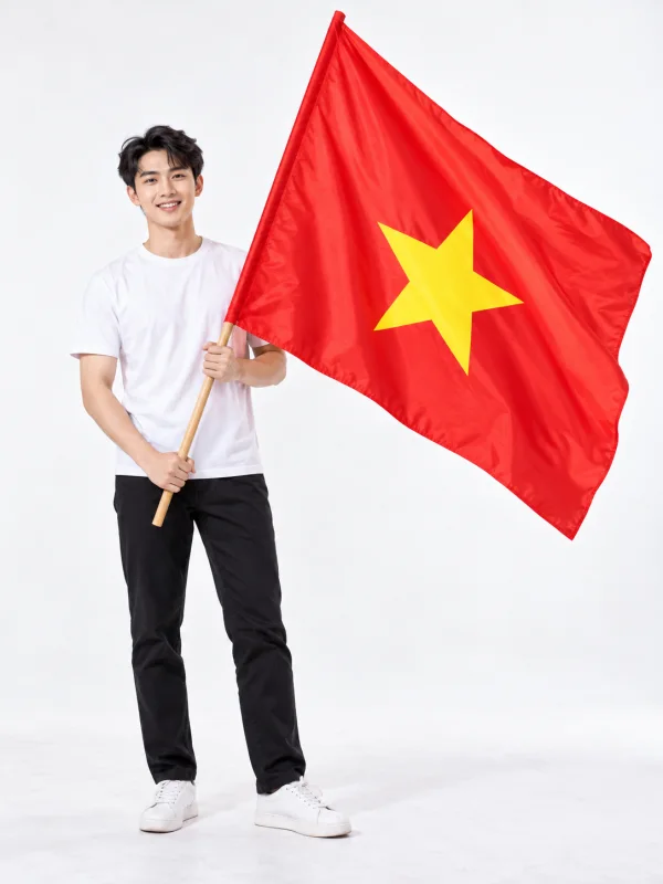 Cờ Hồng Kỳ Cầm Tay Diễu Hành