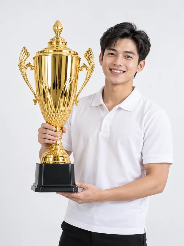 Cúp Thể Thao Vàng Dáng Cao
