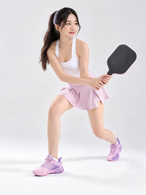 Giày Pickleball Tennis Nữ Màu Hồng Tím Bám Sân